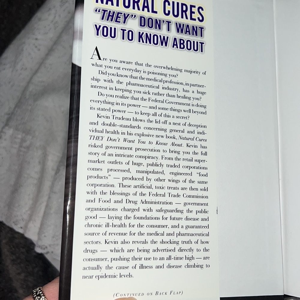 NATURAL CURES THEY DON’T WANT YOU TO KNOW ABOUT BY KEVIN TRUDEAU HARDCOVER BOOK - Picture 6 of 15